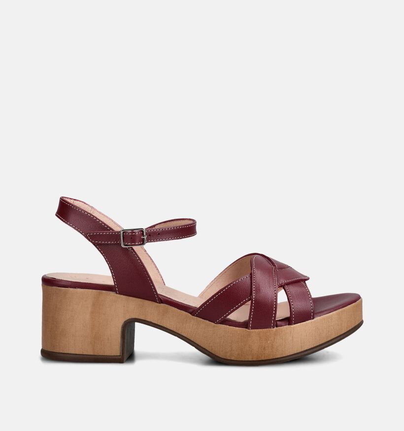 Wonders Tokat Vino Sandales &agrave; talons en Bordeaux pour femmes (373122)