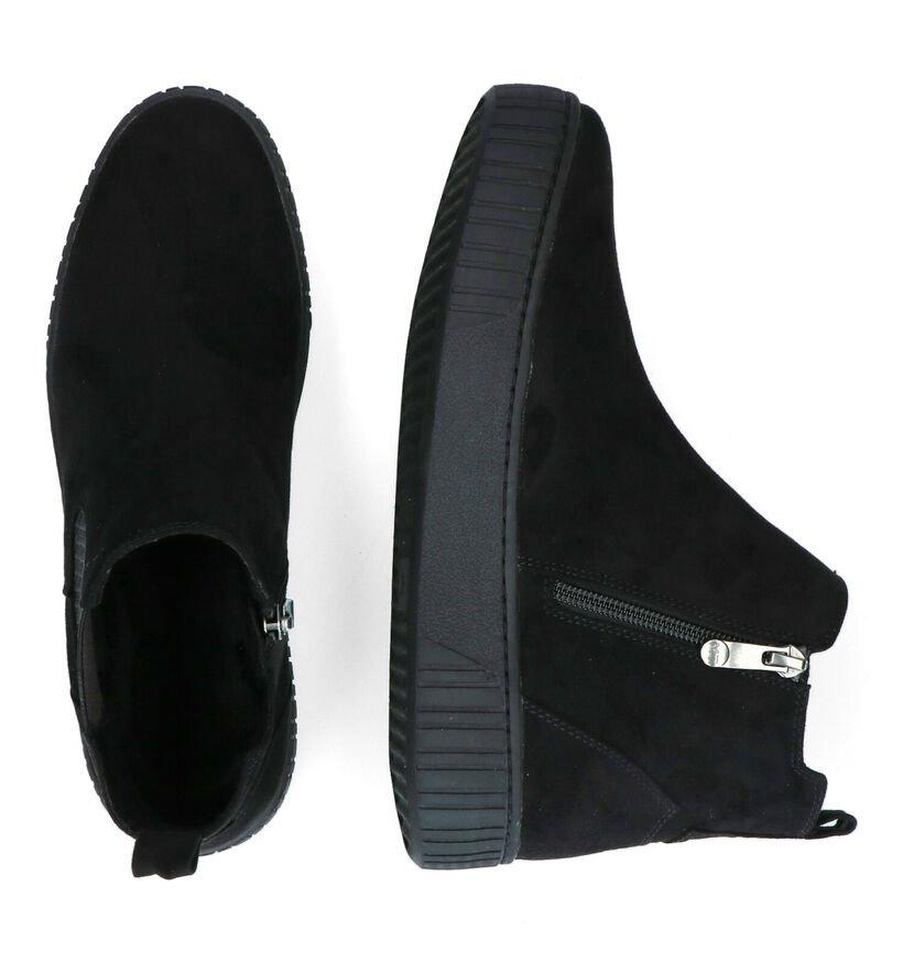 Marco Tozzi Bottines plates en Noir en textile (296975)