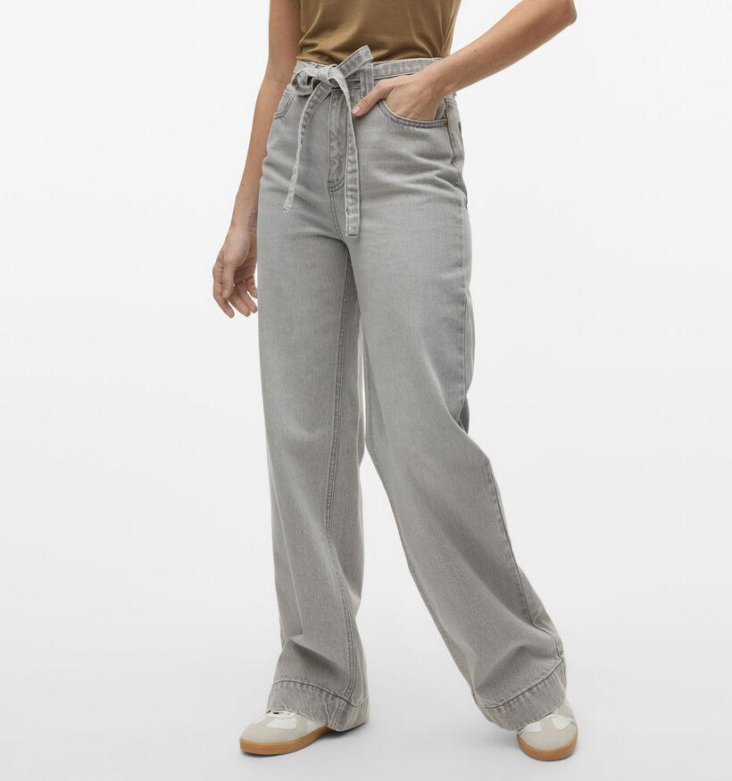 Vero Moda Kathy Grijze Wide leg jeans L30 voor dames (352105)