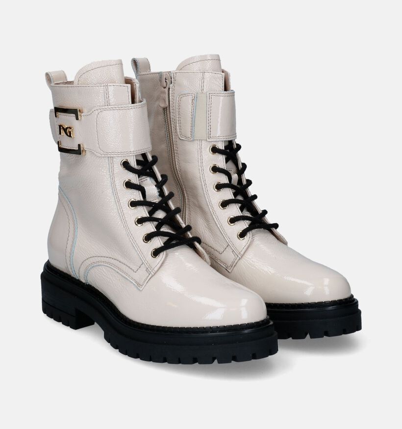Avena Boots à lacets en Écru pour femmes (316059)