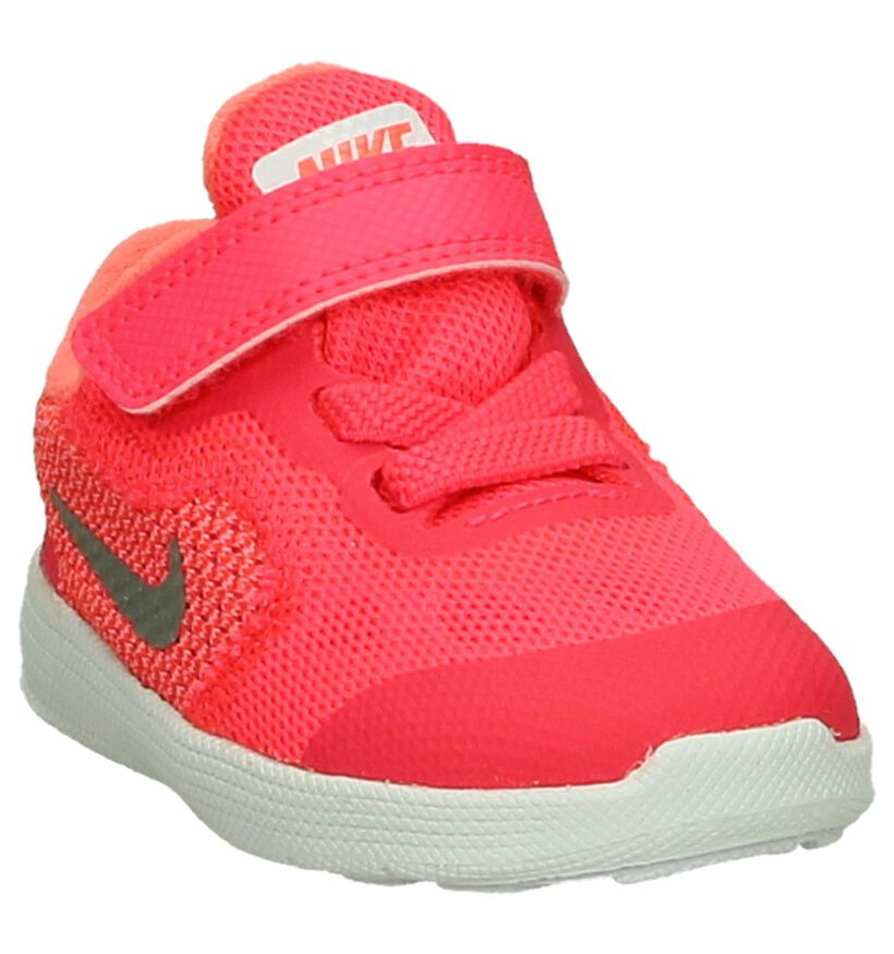 Nike Revolution Baskets basses en Rose en textile (198114)