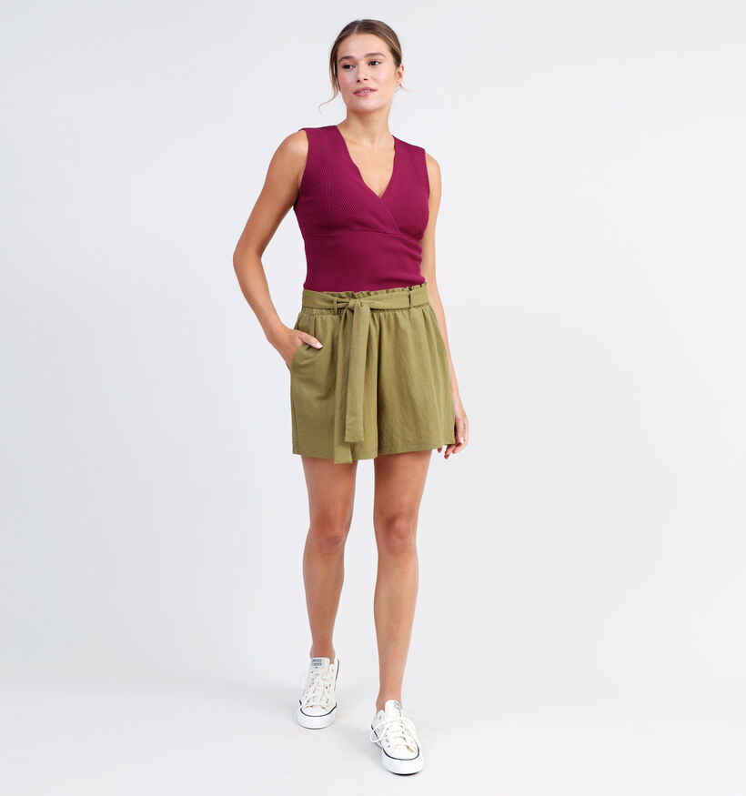 Pieces Linda Short en Khaki pour femmes (326823)