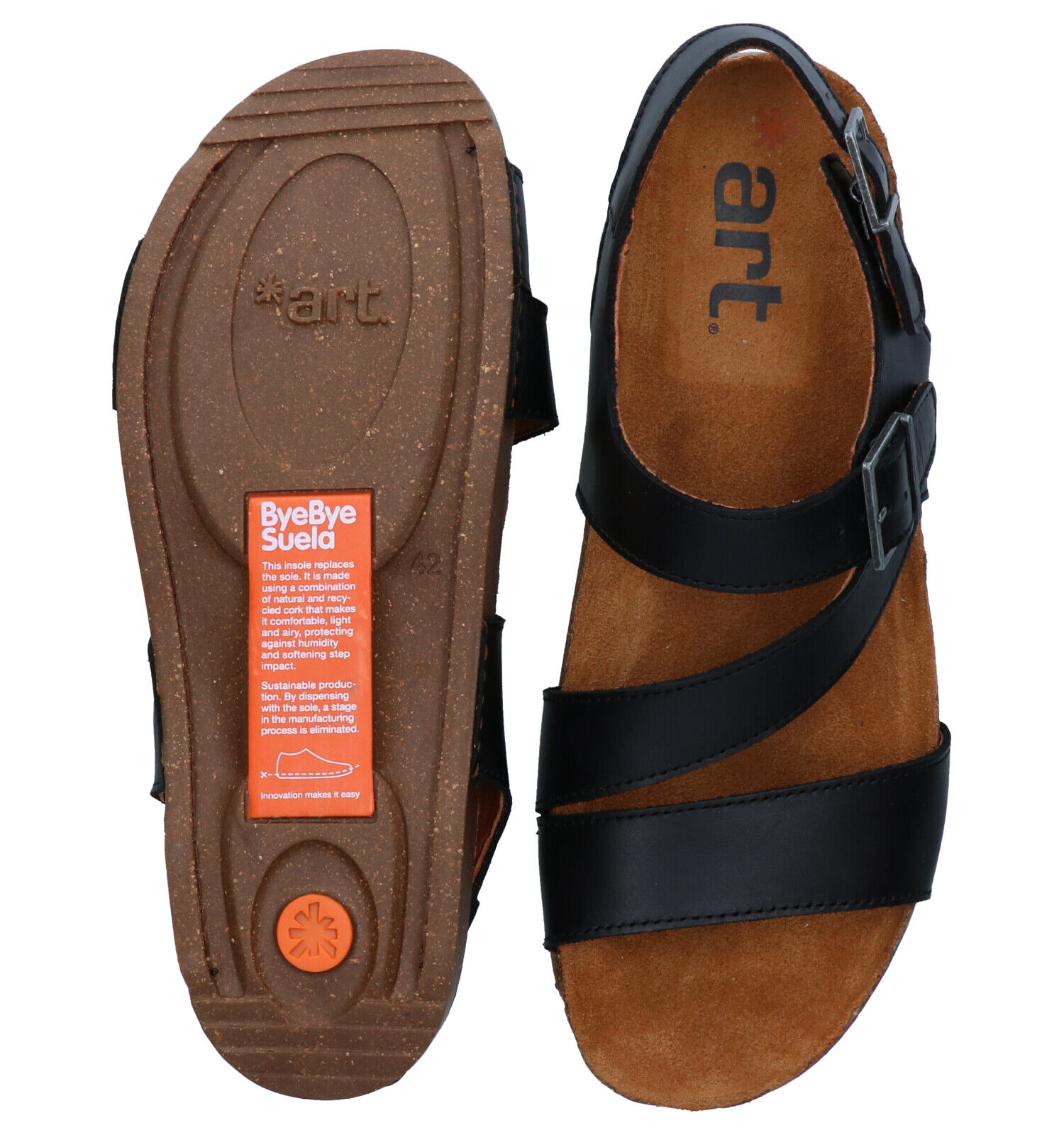 Art Zwarte Sandalen Heren Sandalen Online op TORFS.BE