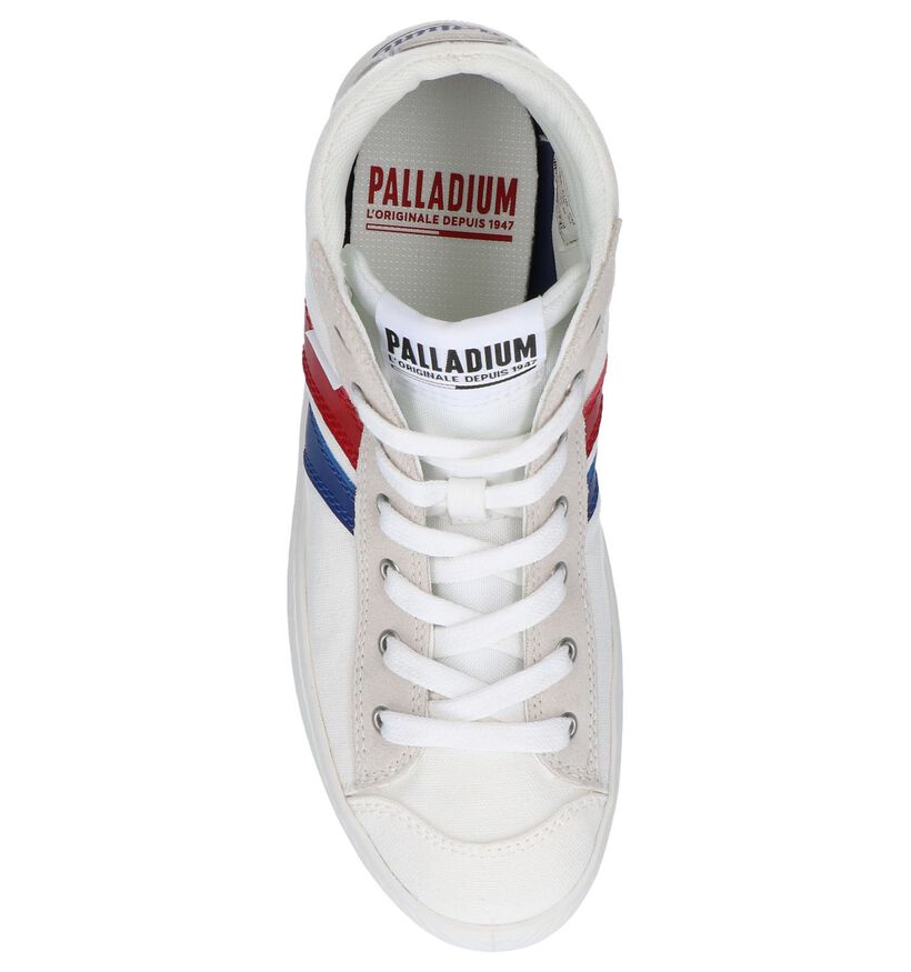 Witte Hoge Sneakers Palladium Pallaphoenix Cuff in stof (243107)