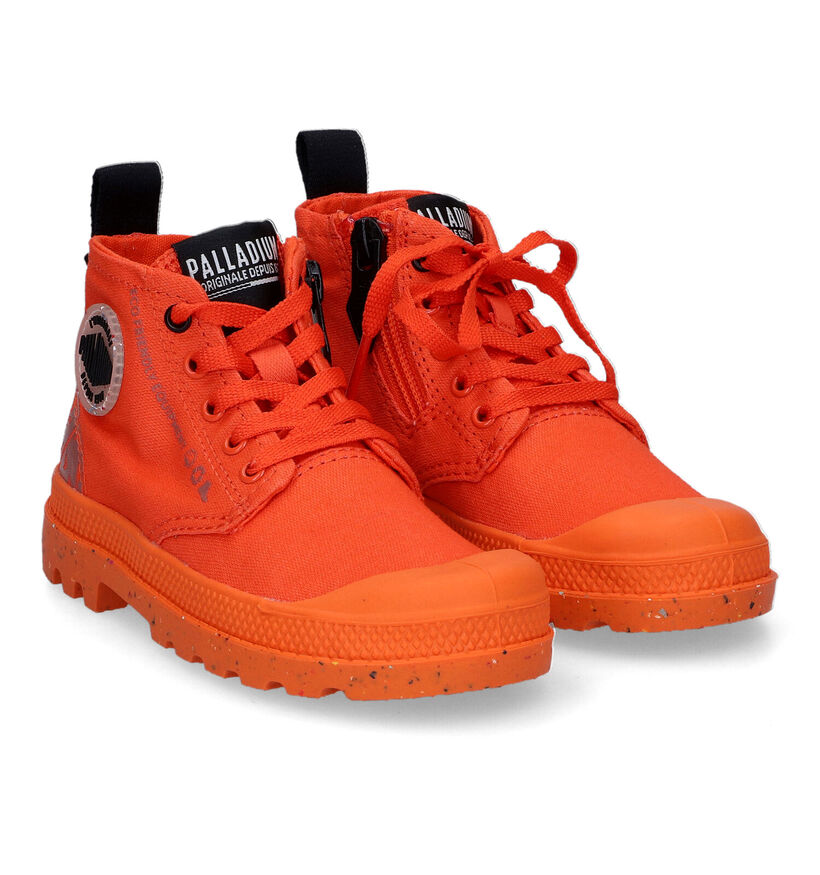 Palladium Pampa Organic K Witte Hoge Sneakers in stof (302714)