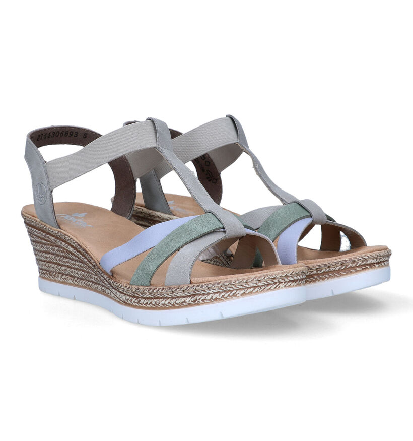 Rieker Cognac Sandalen met sleehak voor dames (339120)