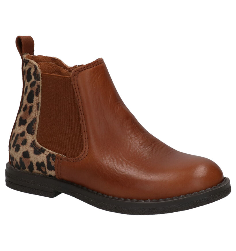 Milo & Mila Ago Cognac Boots in nubuck (257716)