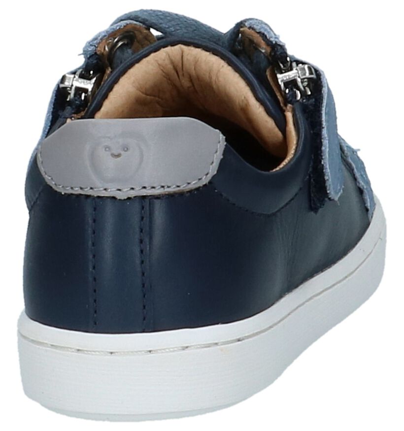 Schoenen met Rits & Veter Blauw Shoo Pom Play Lo Bi Zip in leer (215619)