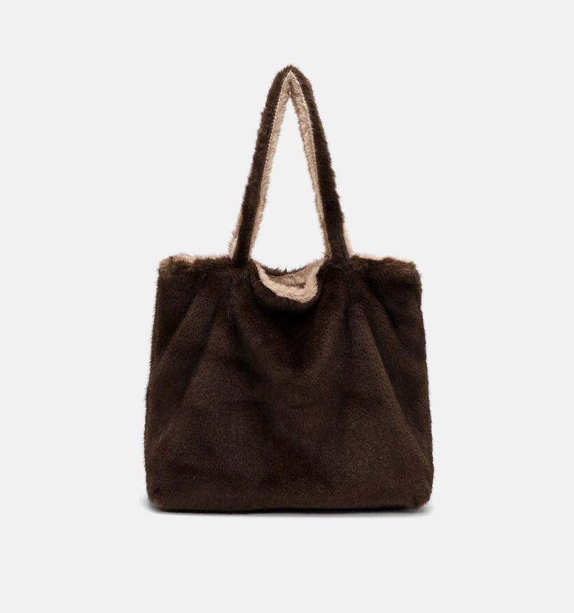Emily & Noah Eva Fluffy Cabas en Brun fonc&eacute; pour femmes (378864)