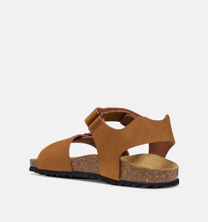 Geox J Ghita Sandales en Camel pour gar&ccedil;ons (370138)
