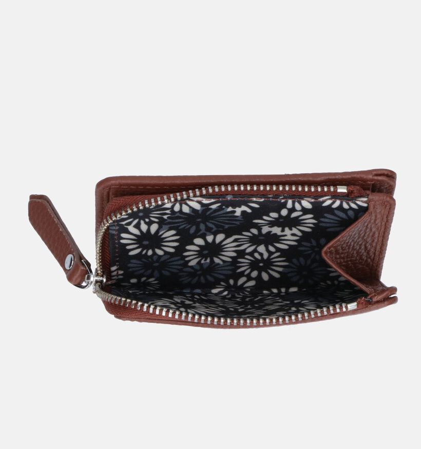 Euro-Leather Cognac Ritsportemonnee voor dames (353533)