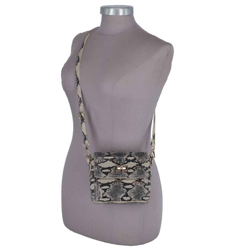 Blauwe Crossbody Tas Time Mode in leer (253911)