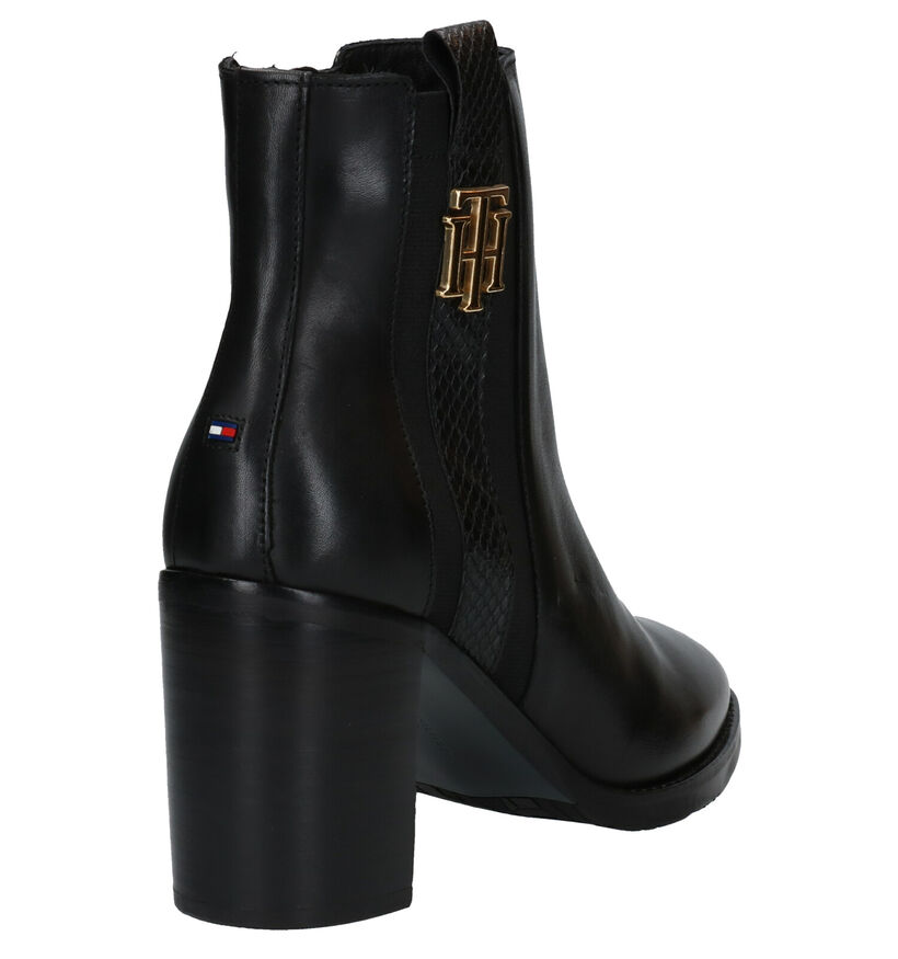 Tommy Hilfiger TH Interlock Bottillons en Noir en cuir (279984)
