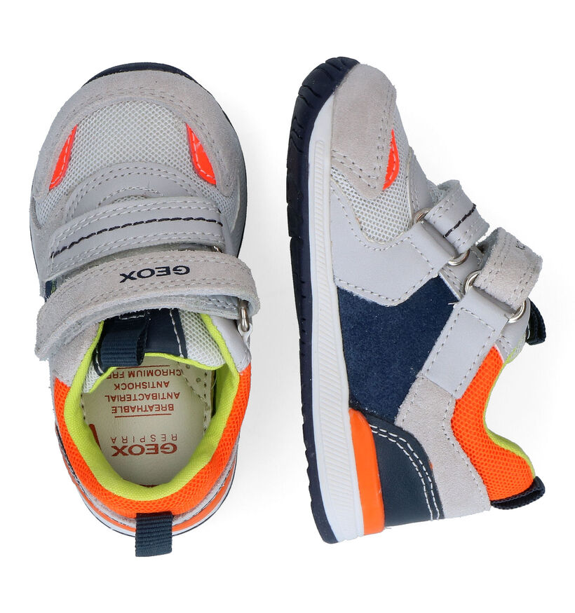 Geox Rishon Grijze Sneakers voor jongens (311028) - geschikt voor steunzolen