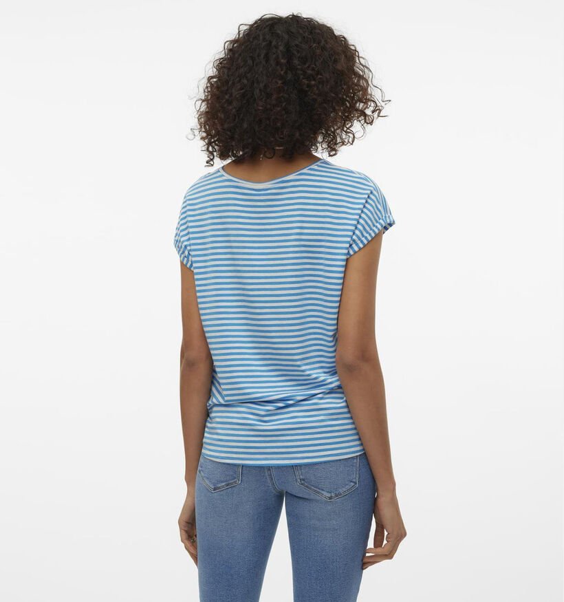 Vero Moda Ava Blauwe Gestreept T-shirt voor dames (337267)