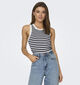 JDY Aya Blauwe Gestreepte tank top voor dames (351352)