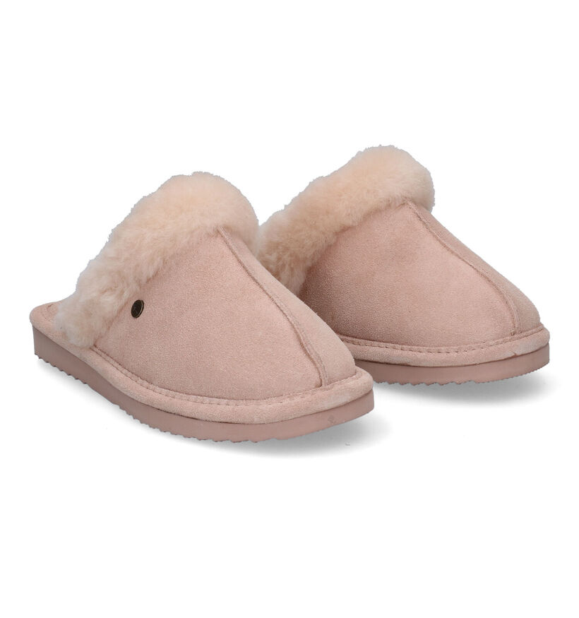 Warmbat Lismore Pantoufles en laine en Brun pour femmes (329914)