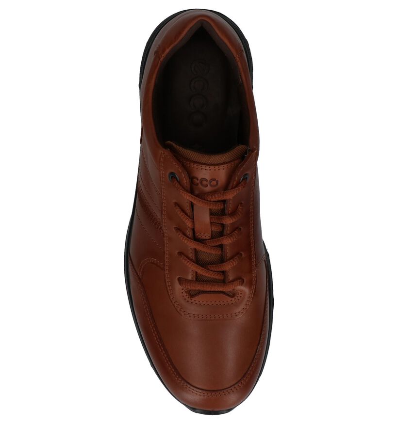 ECCO Irving Casual Veterschoenen Cognac in leer (213914)