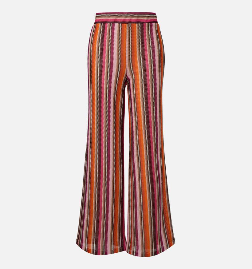 comma Pantalon large à rayé en Rose (327348)