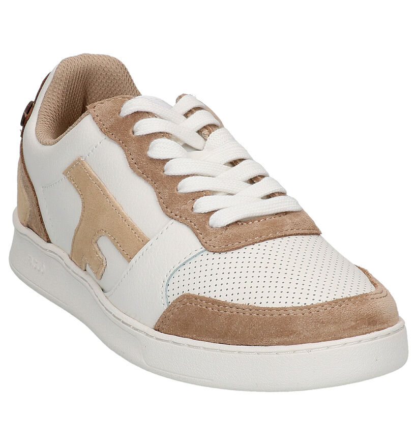 Faguo Hazel Witte Sneakers in kunstleer (288224)