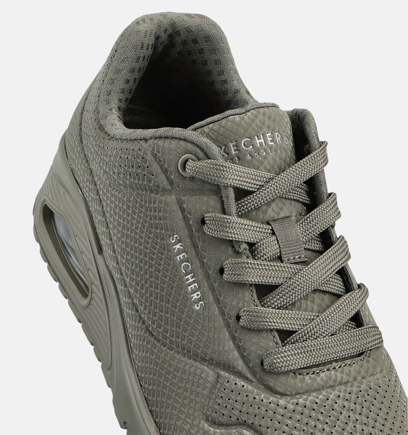 Skechers Uno Shiny Scale Baskets en Vert kaki Skechers Uno Shiny Scale Baskets en Vert kaki pour femmes (360897) - pour semelles orthopédiques