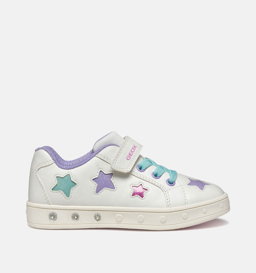 Geox Skylin Witte Sneakers met Sterren voor meisjes (351933) - geschikt voor steunzolen