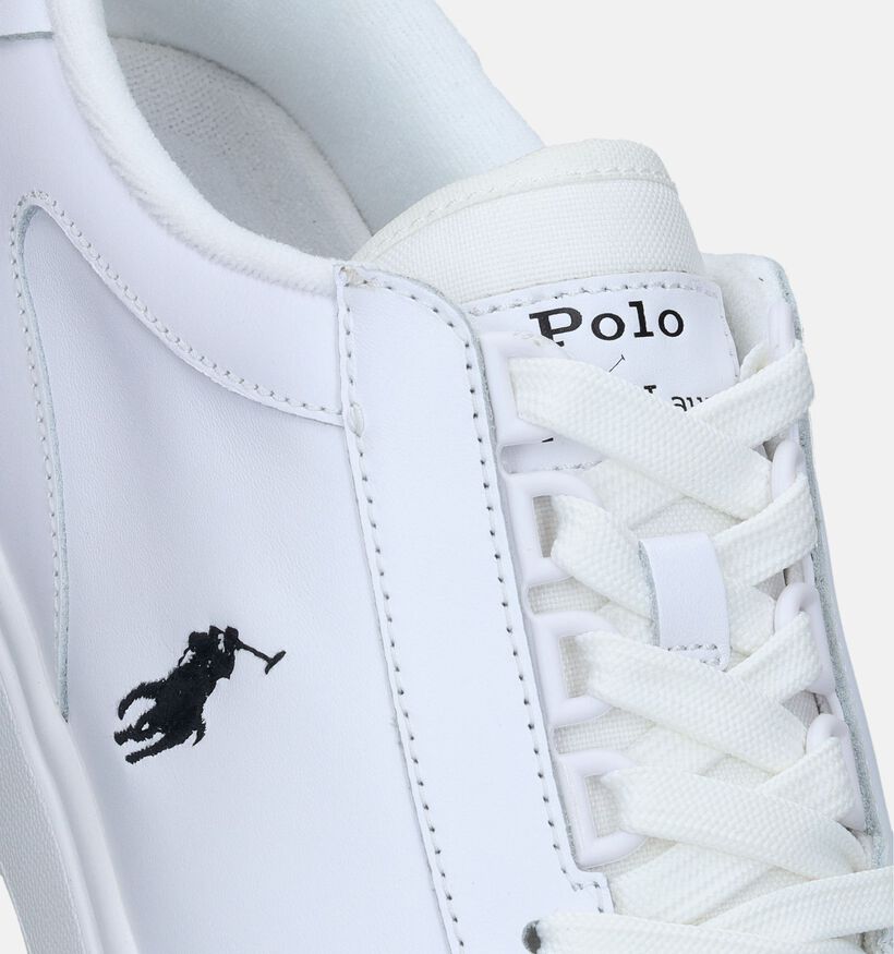 Polo Ralph Lauren Polo Court Basic Witte Veterschoenen voor heren (345049) - geschikt voor steunzolen