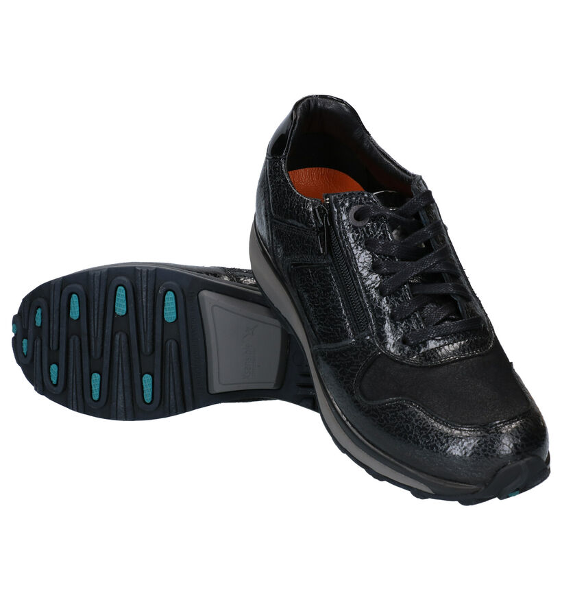 Xsensible Jersey GX Zwarte Veterschoenen in daim (284948)