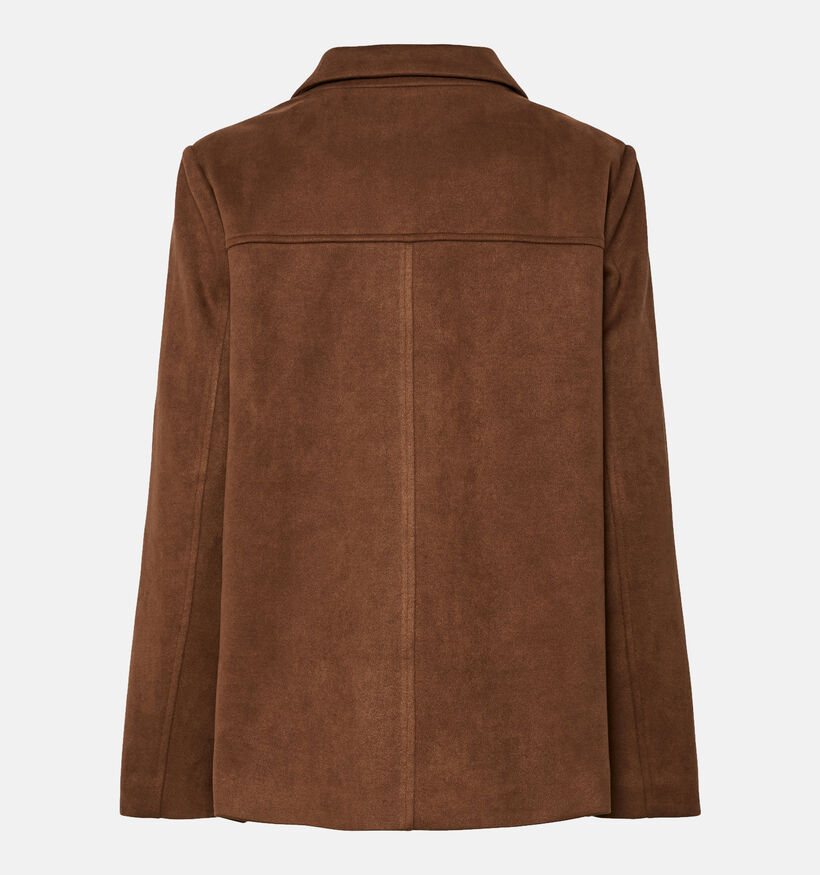 Pieces Rakel Donkerbruine Blazer Pieces Rakel Donkerbruine Blazer voor dames (365857)