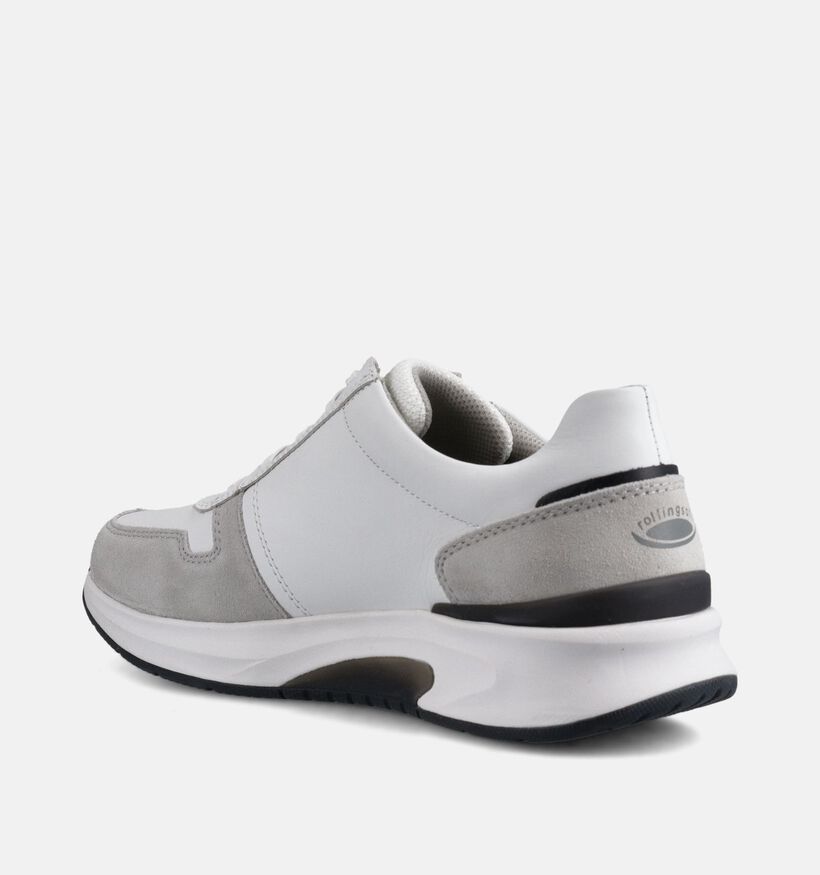 Pius Gabor Witte Rits-Veterschoenen voor heren (370300) - geschikt voor steunzolen