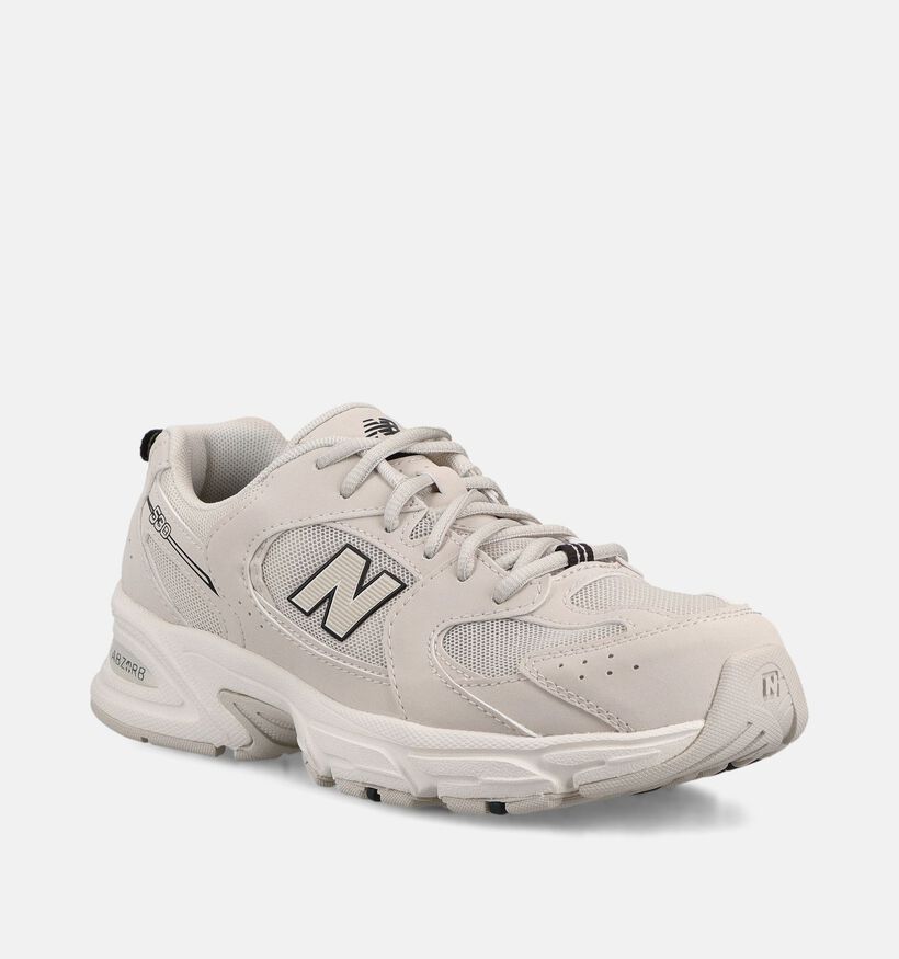 New Balance 530 Baskets basses en Ecru pour filles (375137) - pour semelles orthop&eacute;diques