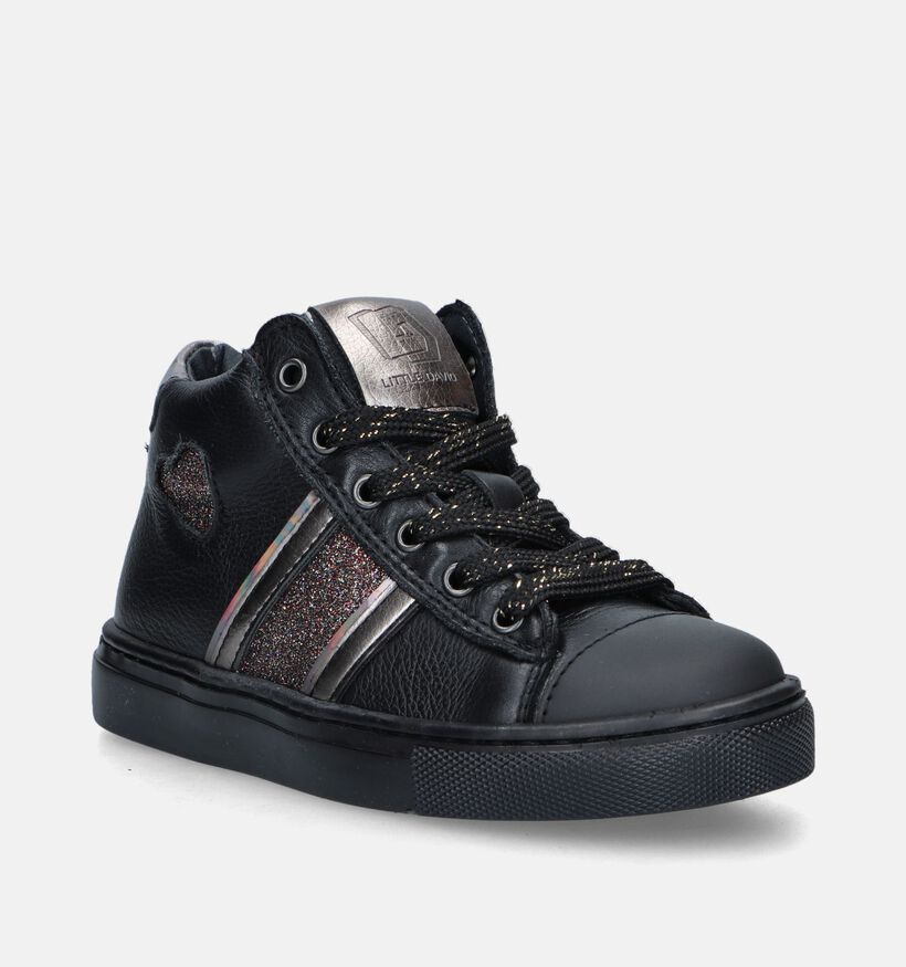 Little David Patty Zwarte Hoge schoenen voor meisjes (349383) - geschikt voor steunzolen