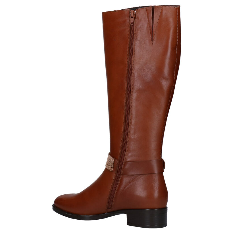 River Island Escape Bottes en Cognac en verni (281916)