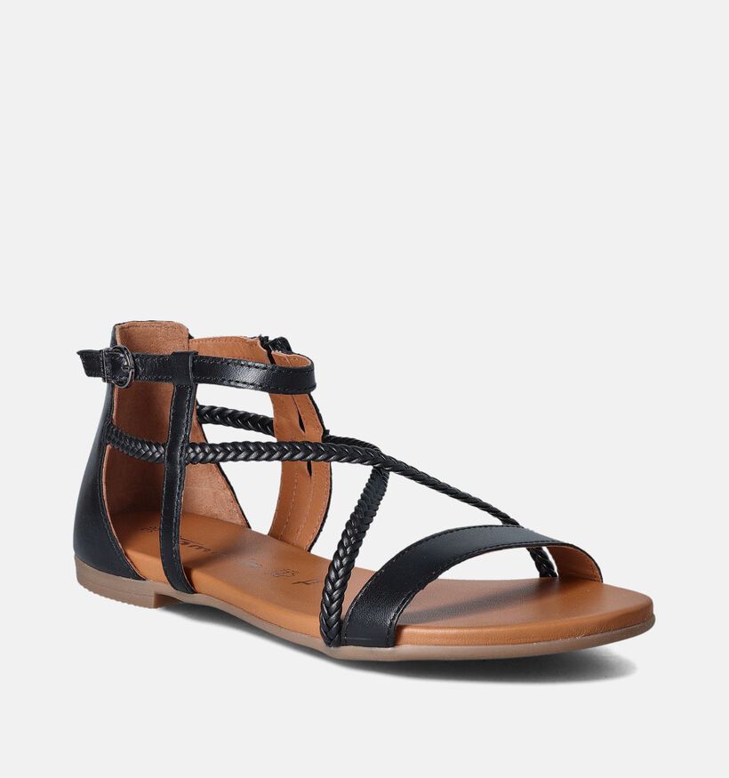 Tamaris Sandales plates en Noir pour femmes (354410)