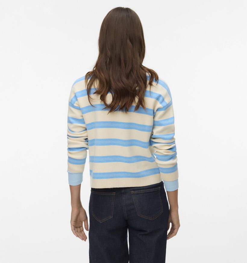 Vero Moda Gold Stripe Beige/Blauwe Trui voor dames (377266)