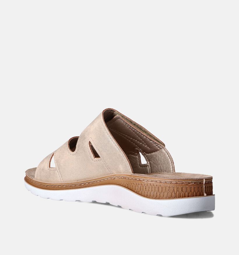 Rohde Baviera Beige Slippers met Sleehak voor dames (356360)