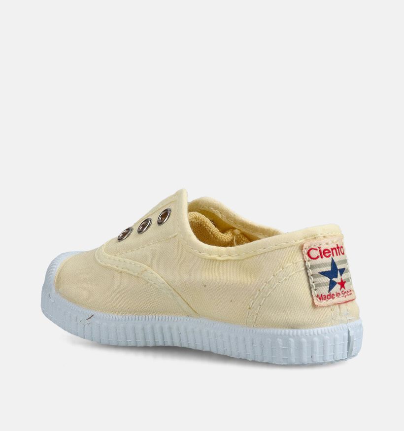 Cienta Baskets pour b&eacute;b&eacute; en Jaune pour filles (372147) - pour semelles orthop&eacute;diques