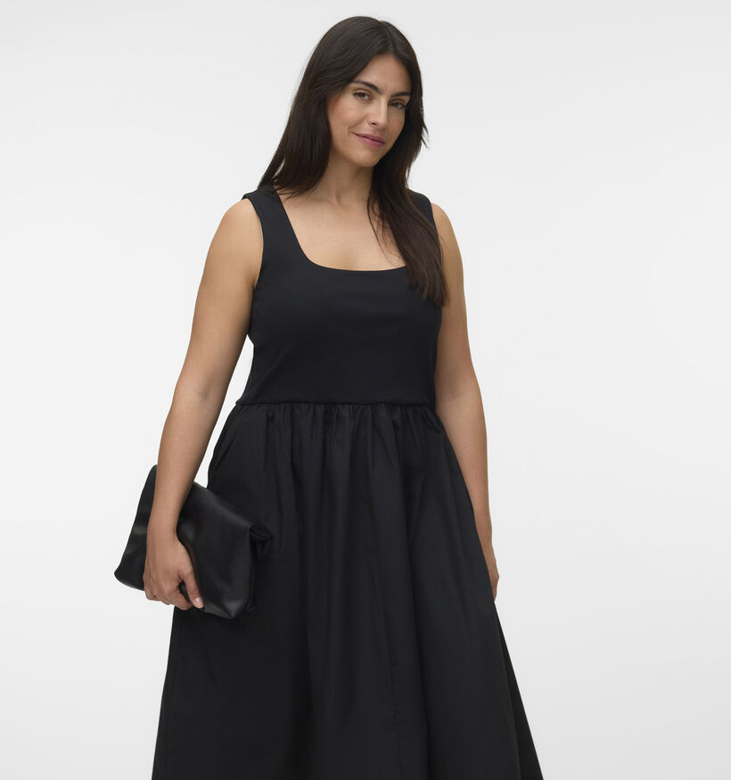 Vero Moda Curve Ane Zwarte Midi-Jurk voor dames (375031)
