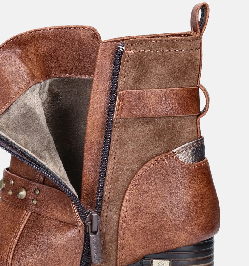Mustang Cognac Enkellaarzen voor dames (347382)
