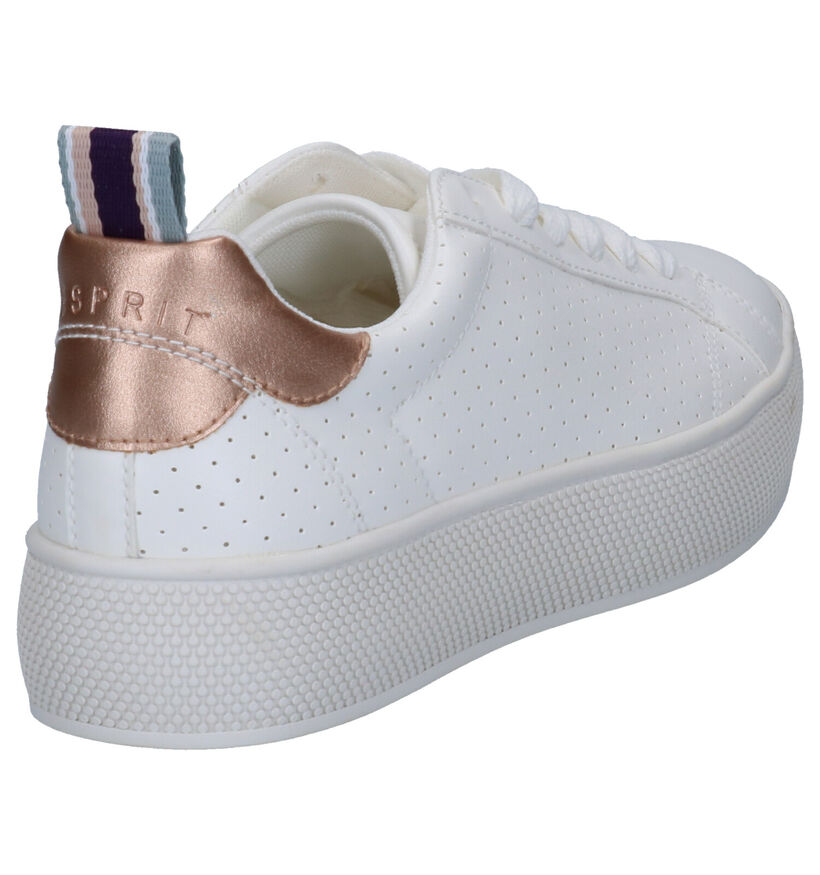 Esprit Chaussures à lacets en Blanc en simili cuir (275607)