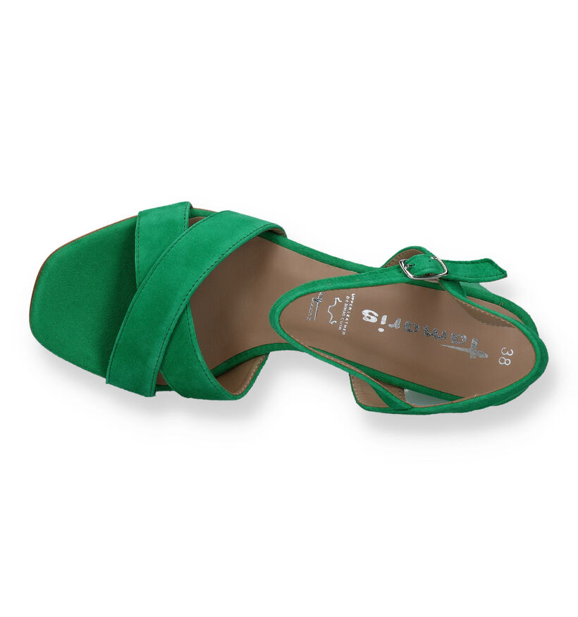 Tamaris Groene Sandalen met blokhak voor dames (334257)