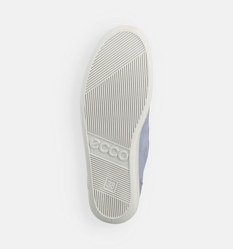 ECCO Soft 2.0 Lichtblauwe Veterschoenen voor dames (369790) - geschikt voor steunzolen