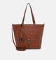 Tamaris Nele Cognac Shopper met rits voor dames (348165)
