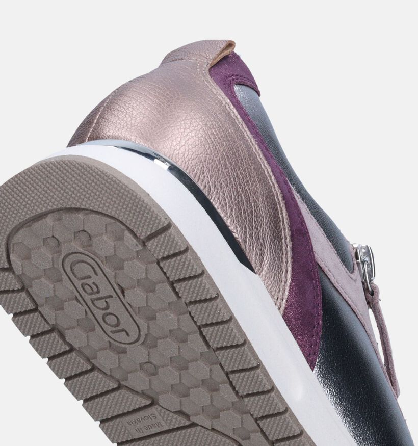 Gabor OptiFit Zilveren Sneakers voor dames (344772) - geschikt voor steunzolen