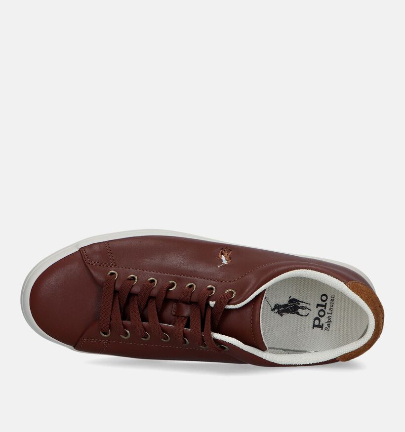 Polo Ralph Lauren Longwood Chaussures à lacets en Cognac pour hommes (330028) - pour semelles orthopédiques