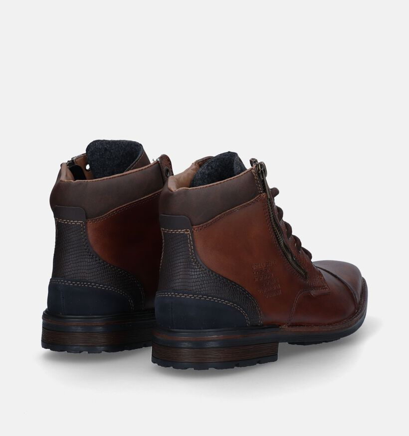 Rieker Boots à lacets en Cognac pour hommes (331752)