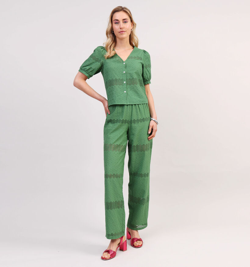Pieces Taya Groene Blouse voor dames (357391)