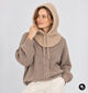 Via Limone Zachte Beige Capuchonsjaal voor dames (382730)