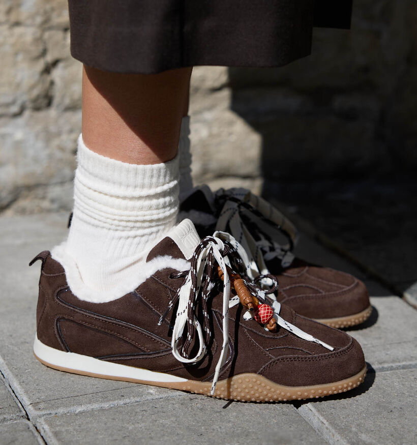 Laurent David Baskets en Brun fonc&eacute; pour femmes (380979) - pour semelles orthop&eacute;diques