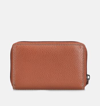 Label M Portemonnees Zwart/Cognac/Bruin/Rood